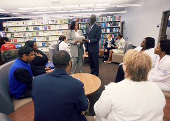 A group at a library